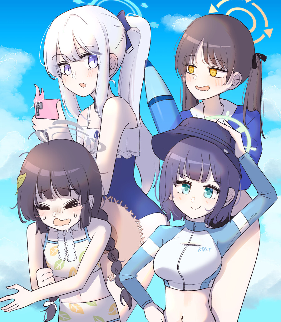 블루아카) 레빗소대 수영복 랜덤짤 13 (단체샷 모음)_16.png