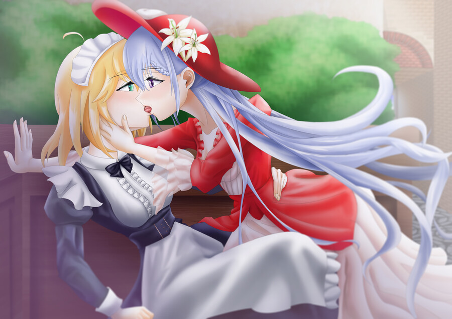 ㅇㅎ, 전생왕녀, 백합)유피아니 짤을 그려보았습니다._1.jpg