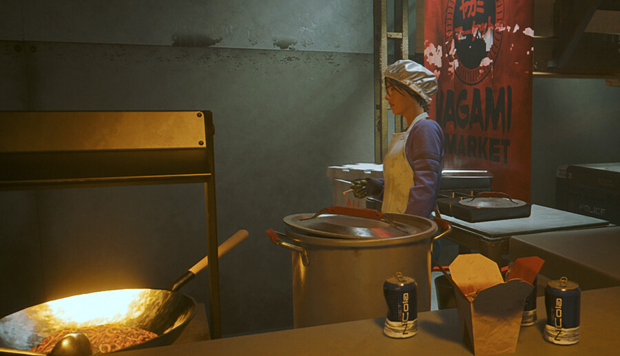 사이버펑크) 위생모자쓰고 위생장갑까지 사용하는 참 식당_1.png