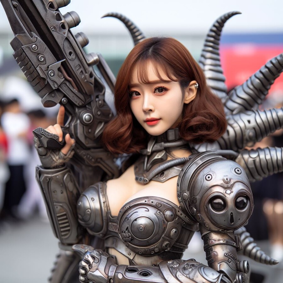 bing) 메탈슬러그에 나오는 마즈피플이 서울에 출현한걸 그려줘!!_9.jpg