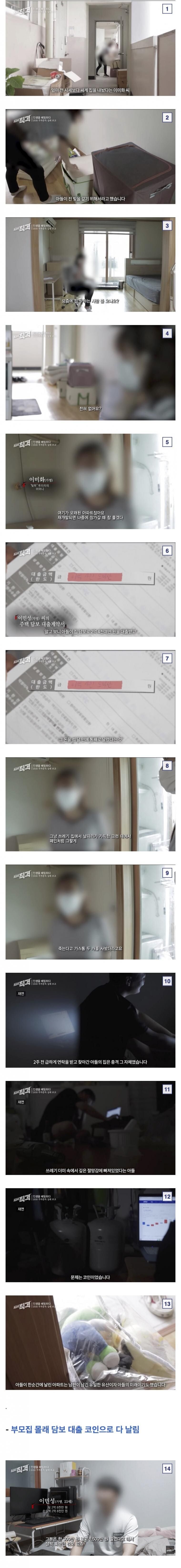 엄마몰래 아파트 담보로 대출받아 코인으로 날린 아들