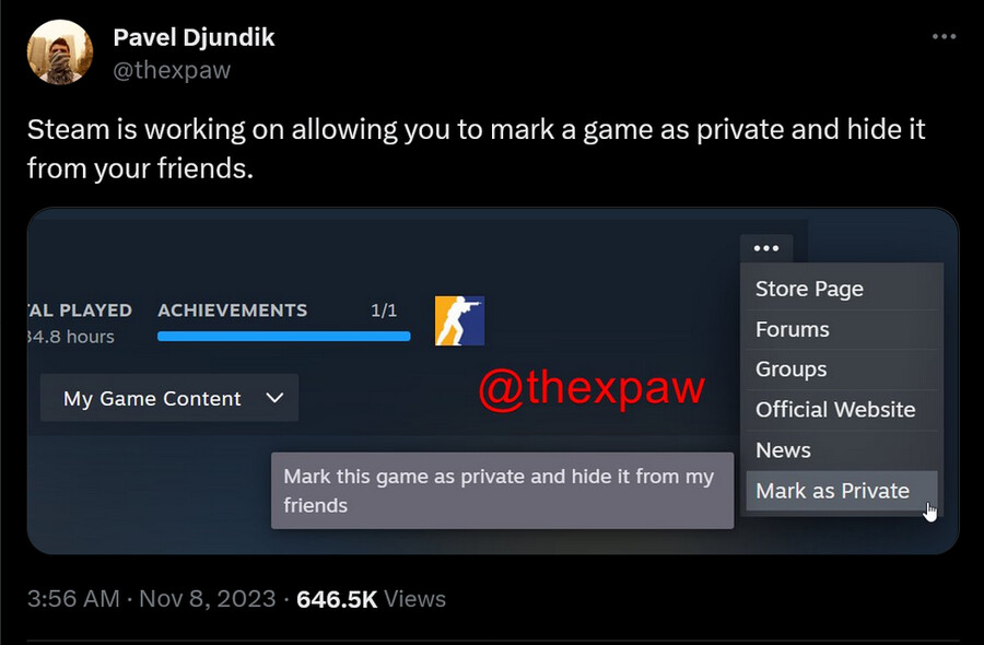 PC 게이머)밸브가 야겜을 숨길 수 있는 새로운 스팀 기능을 개발 중_1.png