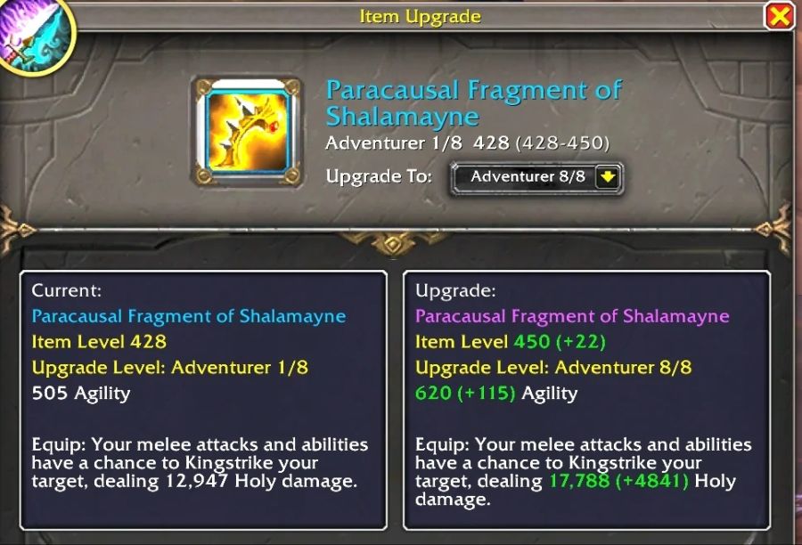 와우 용군단 10.2 신규 획득한 시간균열과 꿈결쇄도 주간보상 450 업글가능_1.jpg