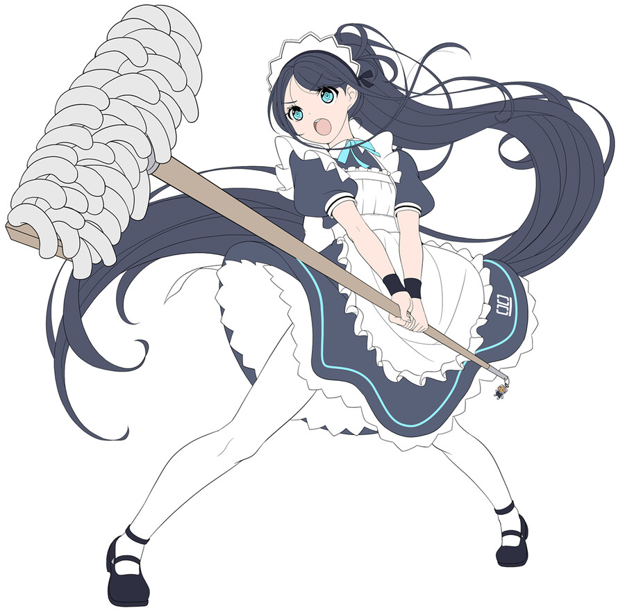 자작)용사 등장!! 블루아카이브 용사 메이드 아리스! 선화 작업_1.png