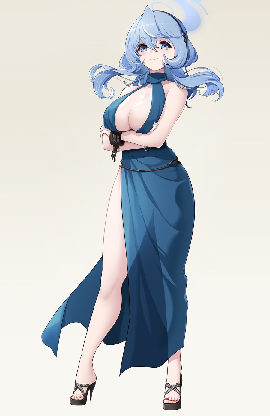 자작 블루아카이브 드레스 아코