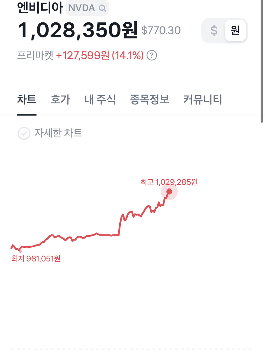 엔비디아 주식 근황jpg