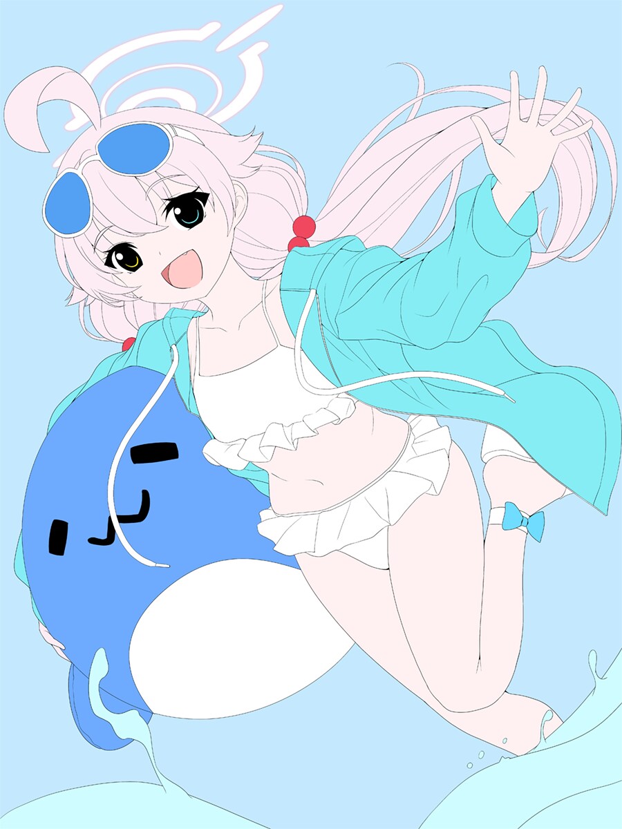 자작) 블루아카이브 수영복 호시노 선배 선화 그림!_1.png
