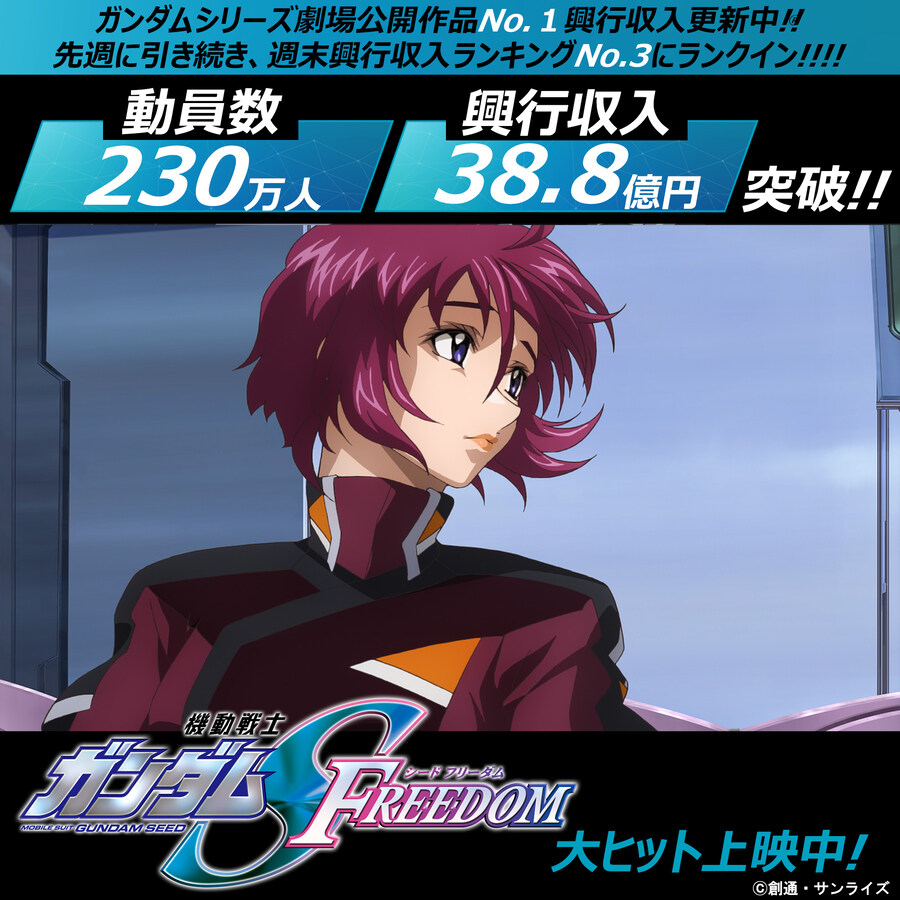 [건담 시드 프리덤] 230만명, 38.8억엔 돌파!_1.jpg