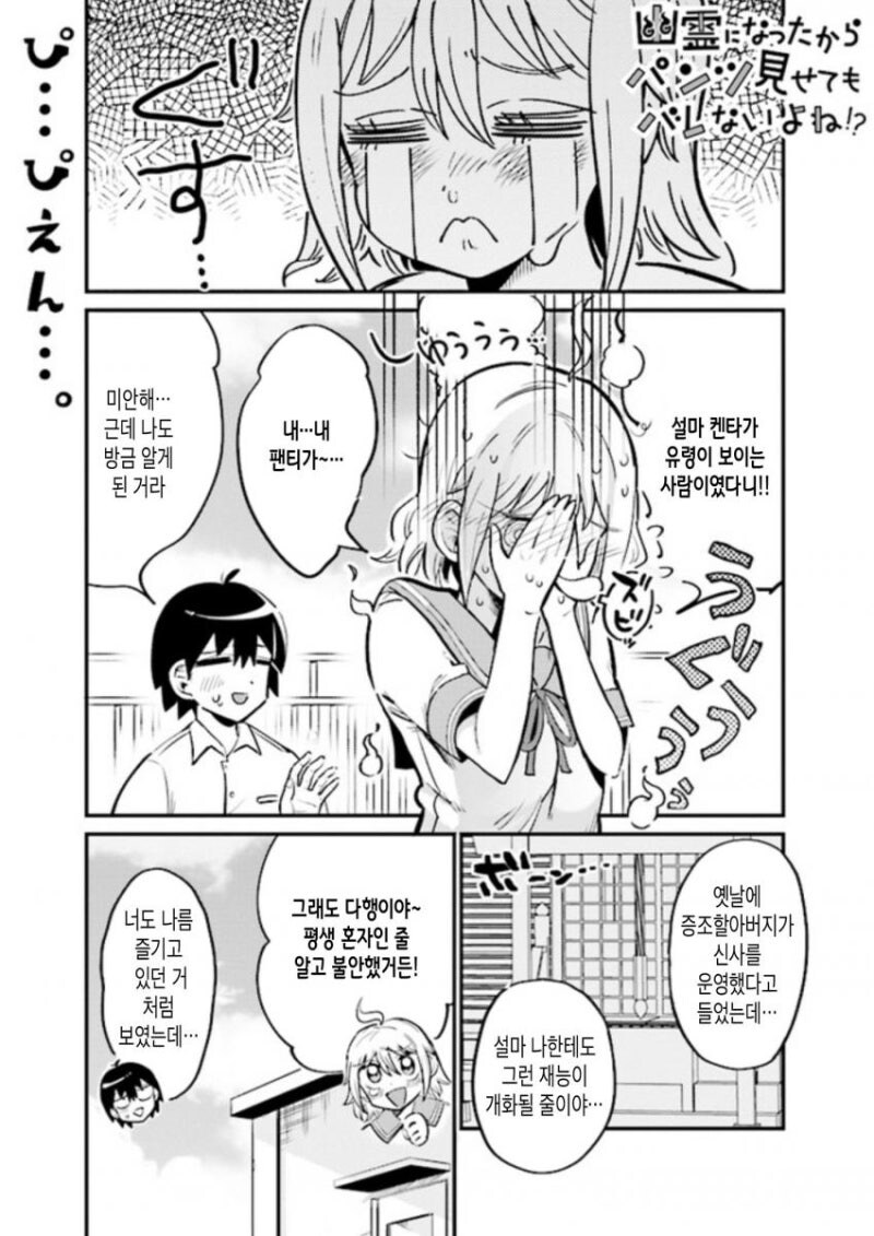 유령이 됐으니까 팬티 보여줘도 안 들키겠지! 만화_13.jpg