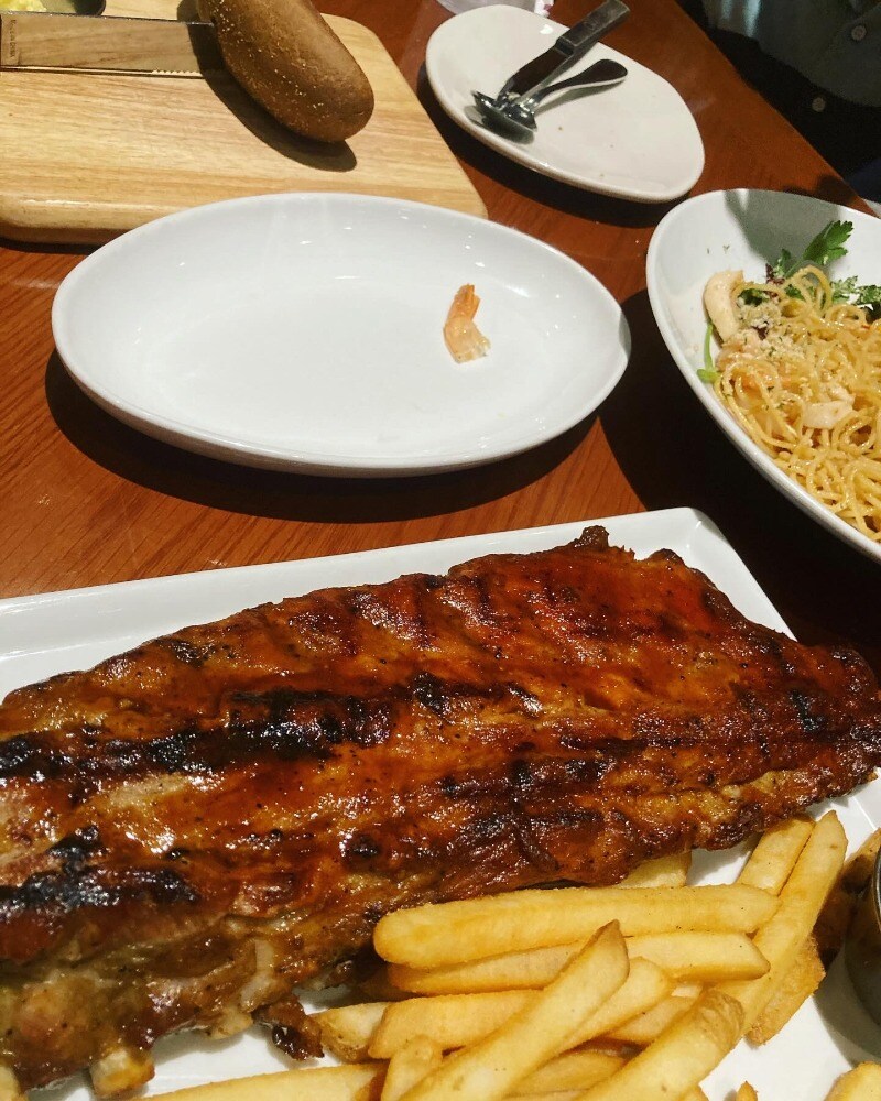 아웃백 스테이크 하우스 5만원으로 3인 가족 먹기