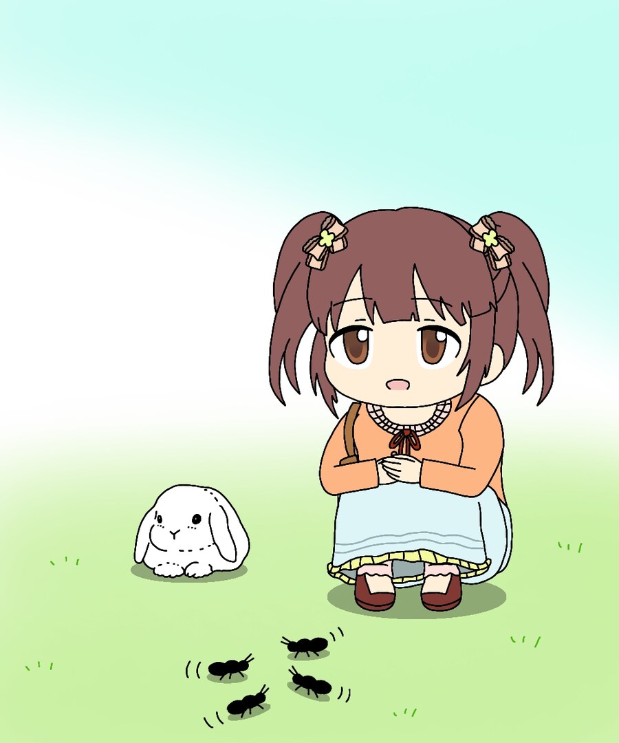 @) 토끼하고 개미 지켜보는 치에리_1.jpg