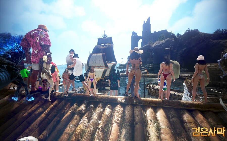[검은사막] 비키니 & 춤모션 출시후 벨리아 지붕위 상황.jpg_3.jpg