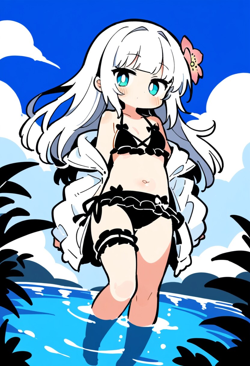 AI) 오후의 프릴 수영복 은발 미소녀_11.png