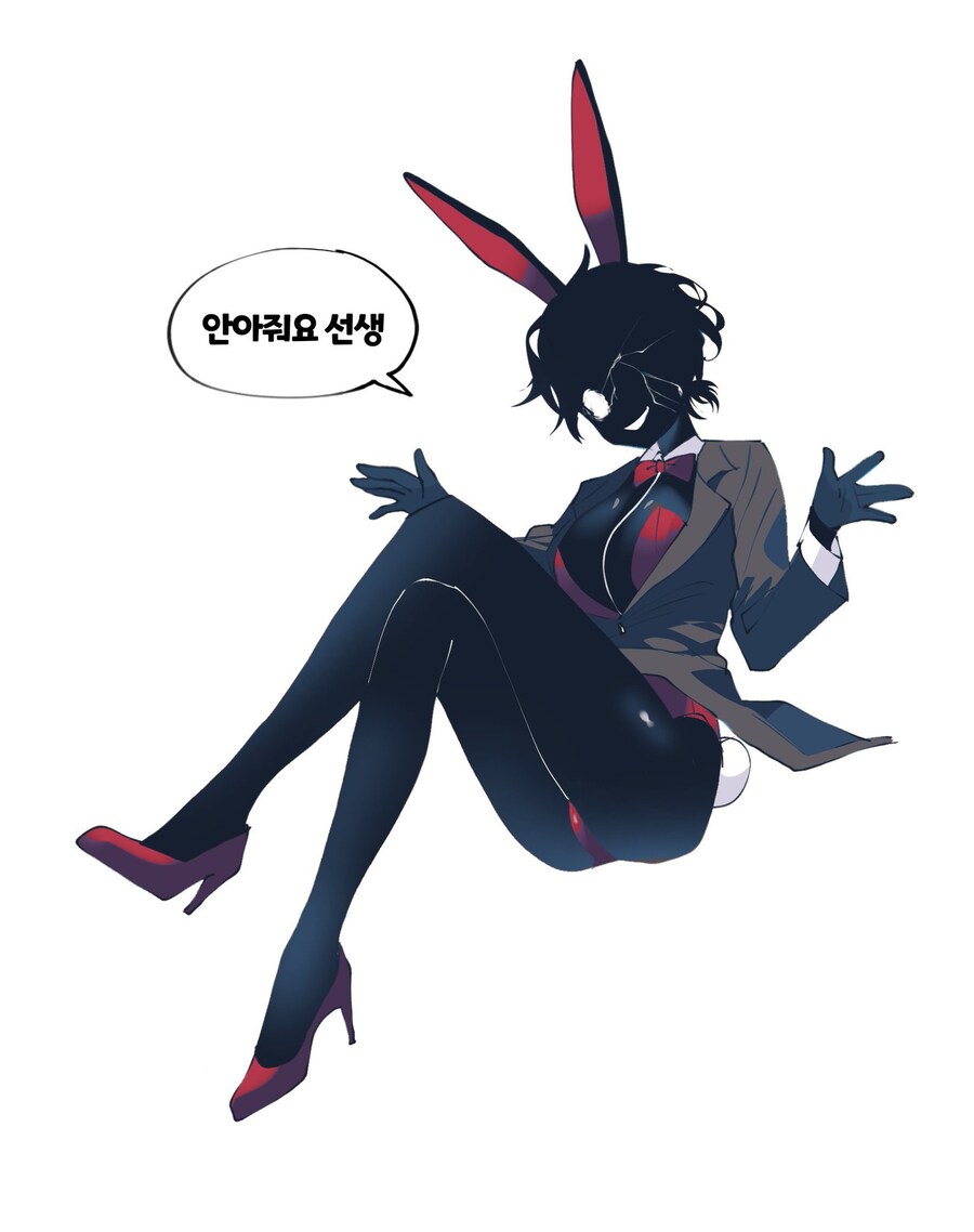 블루아카바니걸 입은 검은양복