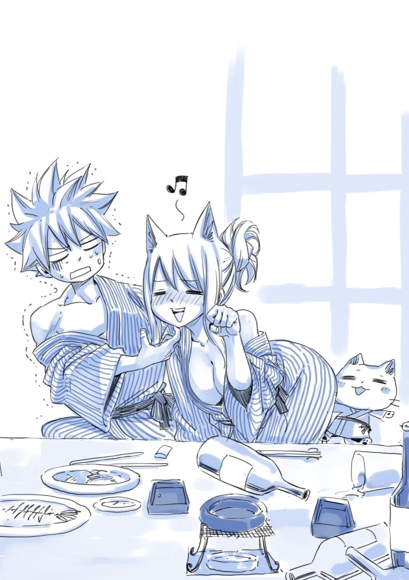 페어리테일)작가본인이 그린 나츠루시 술자리(대사없)_3.jpg