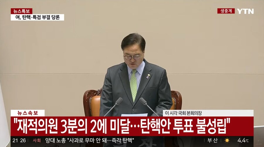 국회) 재적의원 3분의 2미달, 탄핵안 투표 불성립_1.png