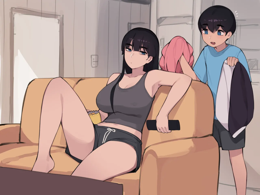 누나한테 코스프레 부탁하는 동생들_1.webp