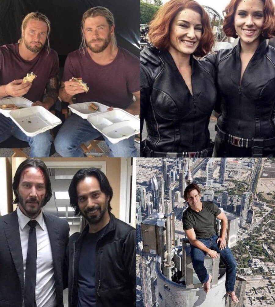 자기 스턴트맨이랑 같이 사진찍은 배우들.jpg_1.jpg