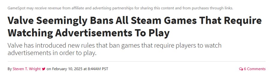 밸브 광고를 봐야 플레이가능한 모든 게임을 스팀에서 밴함_1.png