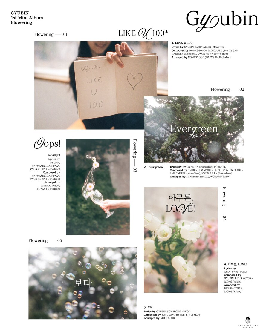 규빈 첫 미니 앨범 [Flowering] 트랙리스트_1.jpg