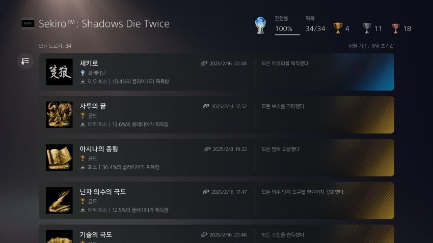 세린이.. 플레티넘 트로피 획득했네요.. 4회차... -_-_1.jpg