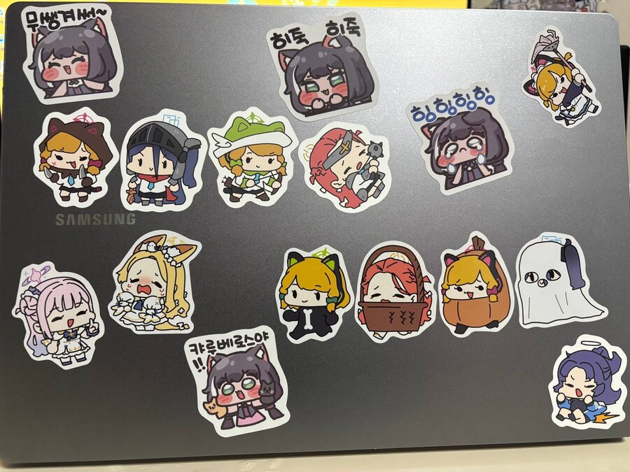 블루아카, 캬루) 일반인의 노트북 꾸미기.jpg_1.jpg