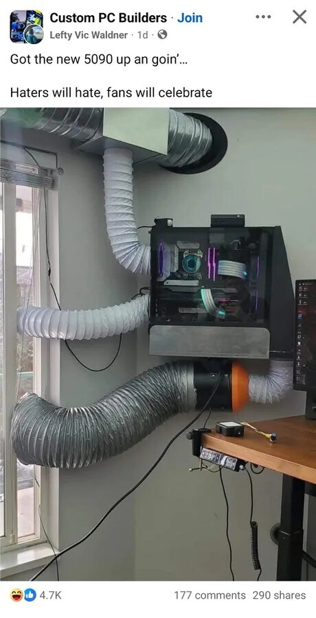저가형 기본 공냉쿨러로 5090의 발열을 120%잡았다는 유저_1.jpg