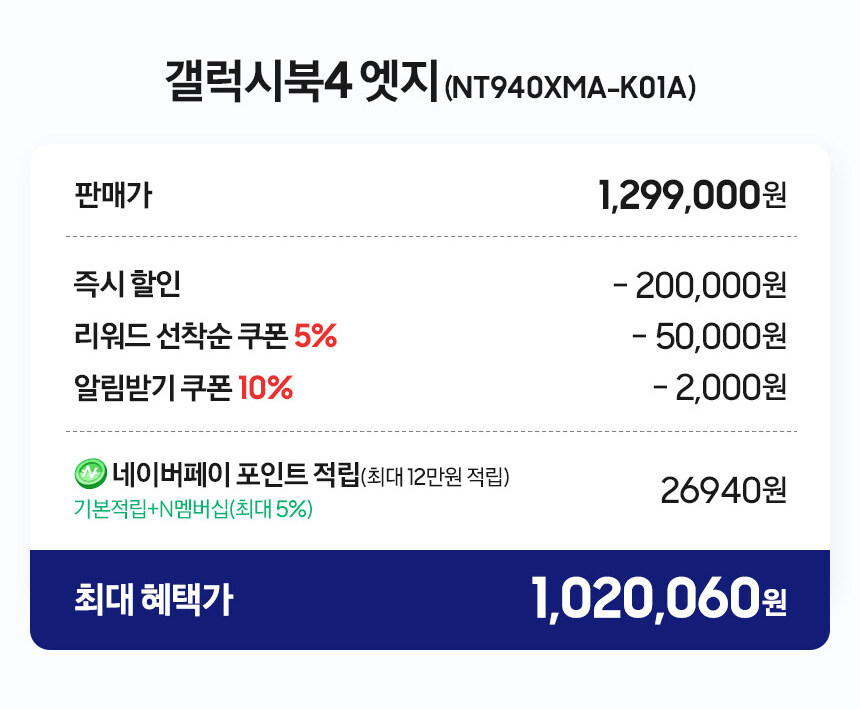 [네이버] 가벼운 갤럭시북4엣지 60만원 할인 받고 사기!_2.jpg