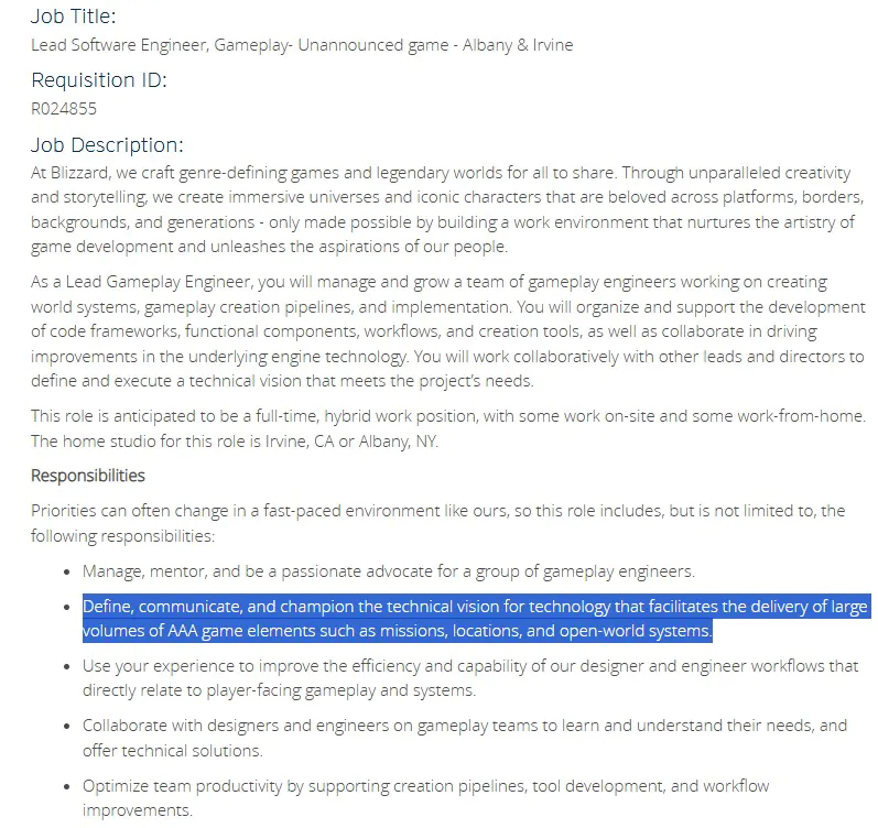 블리자드 언리얼 엔진5으로 신작 RPG 게임 개발 중_3.webp