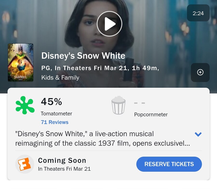 디즈니 신작 백설공주 실사화 로튼 및 메타점수 공개_1.jpg