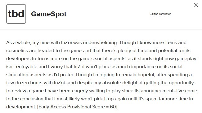 인조이(inZOI) - 메타크리틱 등재 얼리 액세스 리뷰 & 소감_14.jpg