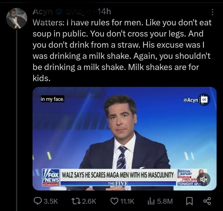 폭스 뉴스 앵커 曰, 빨대로 음료 먹는 건 상남자가 아니라 푸씨들이나 하는 것_1.jpg