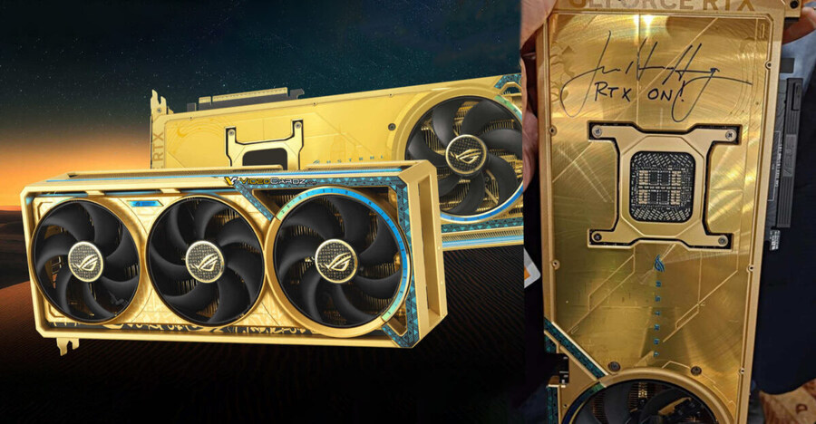 가장 비싼 소비자용 GPU? 젠슨황이 싸인한 황금색 RTX 5090 등장예정_1.jpg