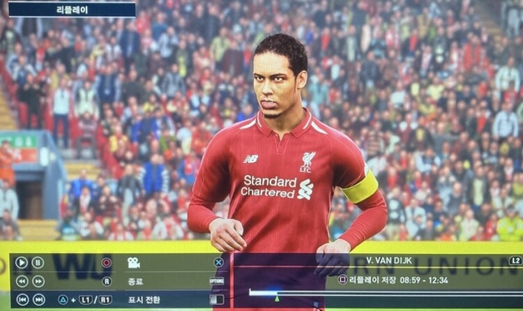 PS4) 위닝2019, 웨스트햄으로 EPL플레이중 (vs 리버풀)_7.jpg