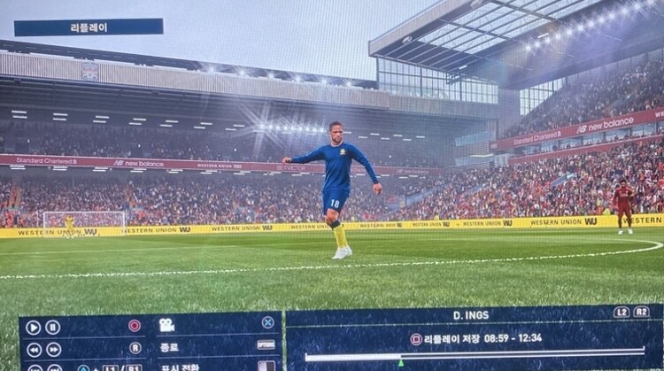 PS4) 위닝2019, 웨스트햄으로 EPL플레이중 (vs 리버풀)_9.jpg