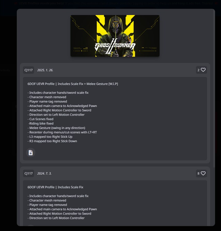 [UEVR] 고스트러너 2 VR로 플레이 - 메타퀘스트3 - 호환 A급_19.png