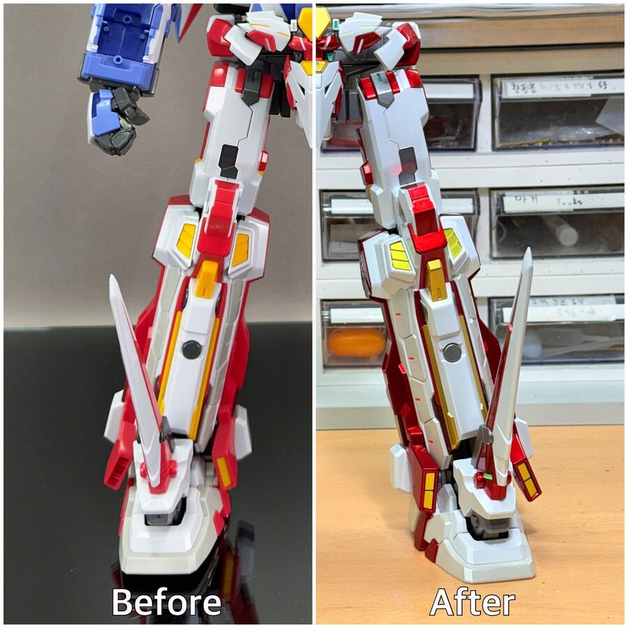 SMP 반프레이오스 하반신(AR-3 파워드) 완성 (도색 작업 중)_1.jpg