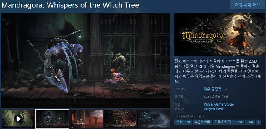 다크 판타지 액션 RPG "만드라고라: 마녀 나무의 속삭임" 스팀 출시_3.jpg