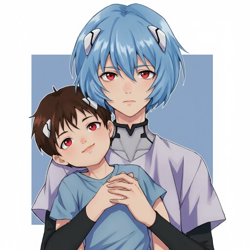 AI) "레이가 신지 아들 낳은 거 그려줘!"_1.png