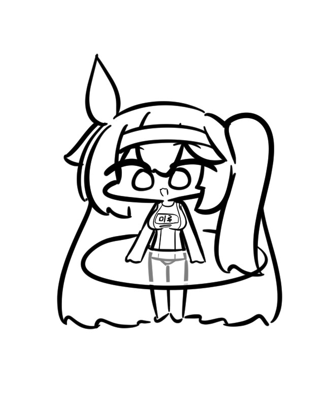미루 이모가 스쿨미즈 입은 낙서 짤!_1.png