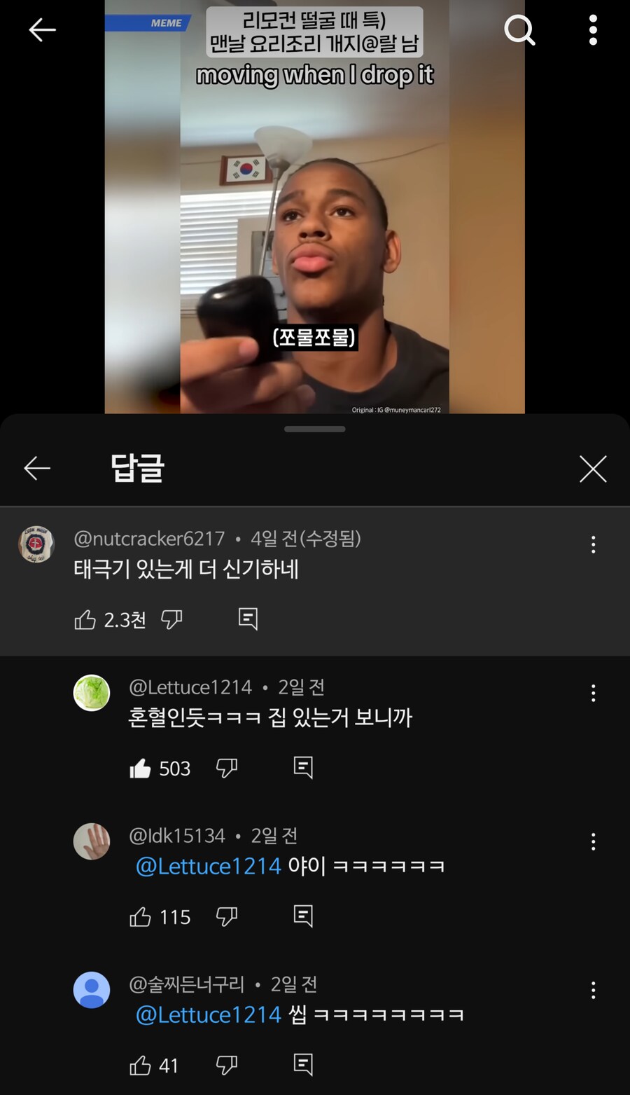 ??? : 흑인 집에 태극기 있는게 더 신기하네_1.png