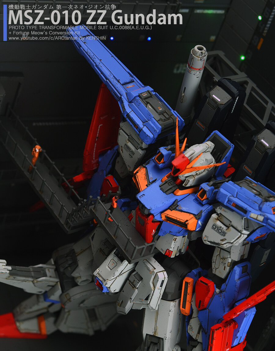 MSZ-010 ZZ GUNDAM + Fortune Meow's kit_7.jpg