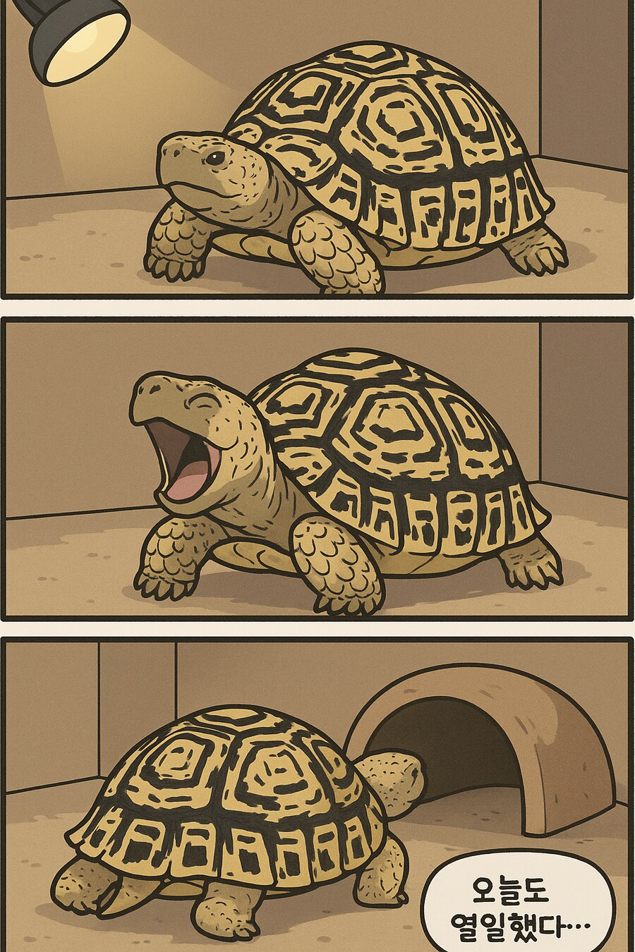 AI로 뽑아본 이구아나 수인과 애완 거북이 일상물_11.png