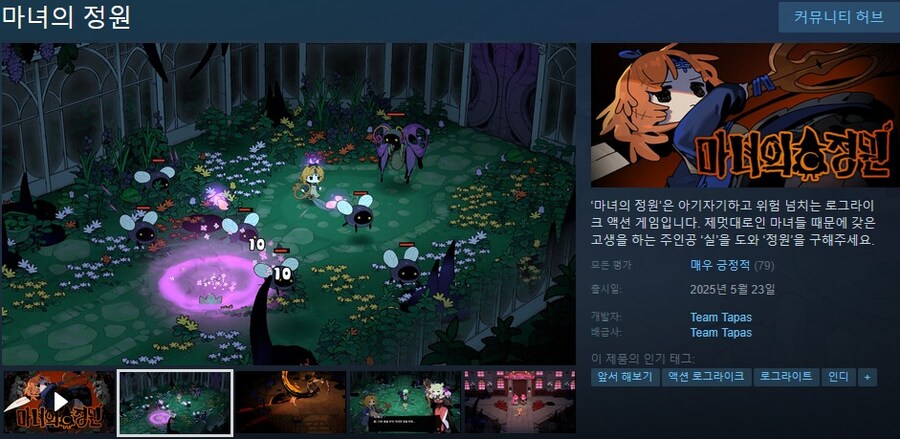 로그라이크 액션 "마녀의 정원" 스팀 앞서 해보기 출시_1.jpg