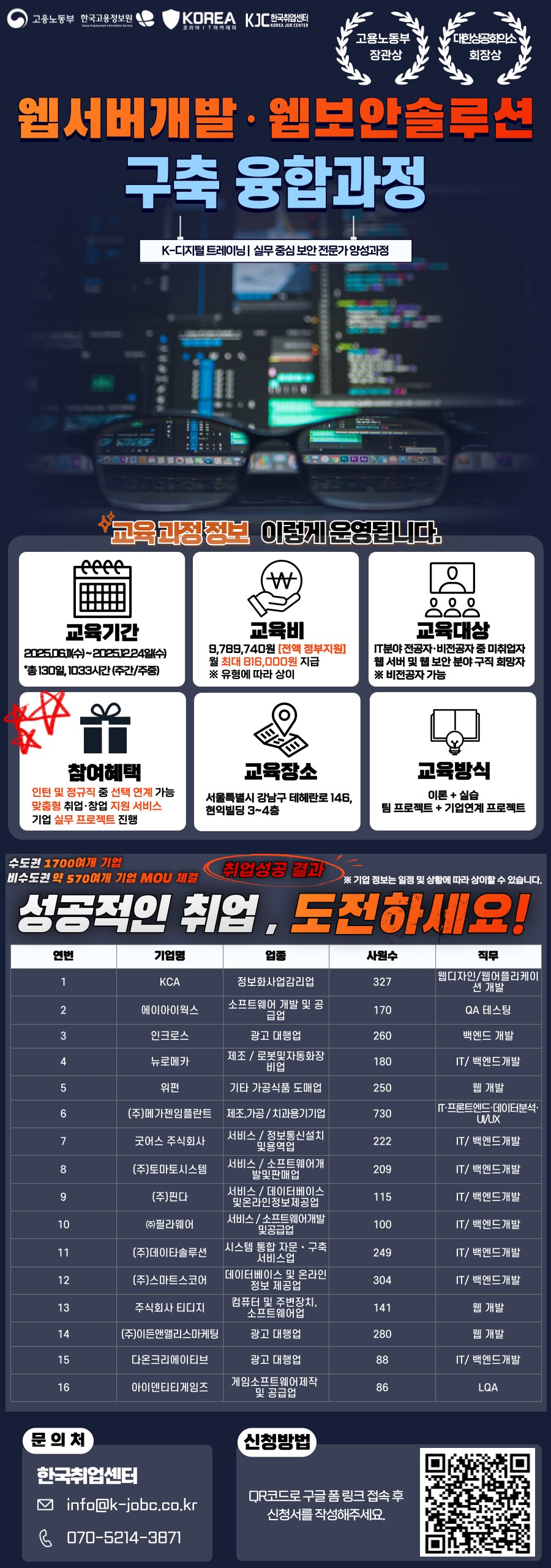 [국비교육] 웹 서버 개발 및 웹 보안 솔루션 구축 융합 과정(무료)_1.png