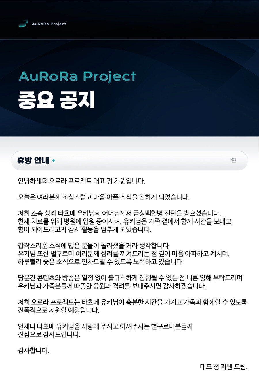 어머니가 혈액암에 걸렸다는 버튜버 근황_1.jpg