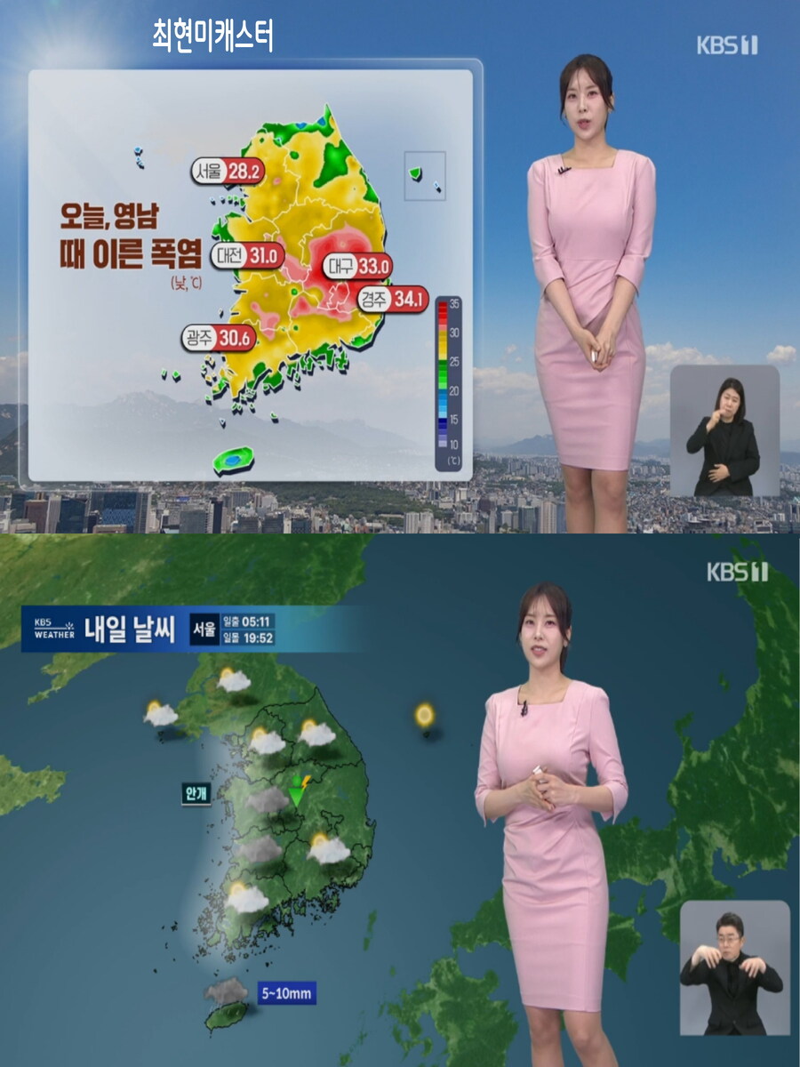 휴일, 내륙 30도 안팎 더위(충청 이남 곳곳 소나기, 다음주 한여름 더위)_6.jpg