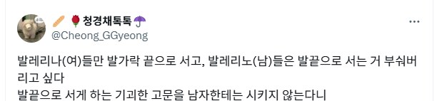??? : 발레리나만 발끝으로 서는 거 차별같다.jpg