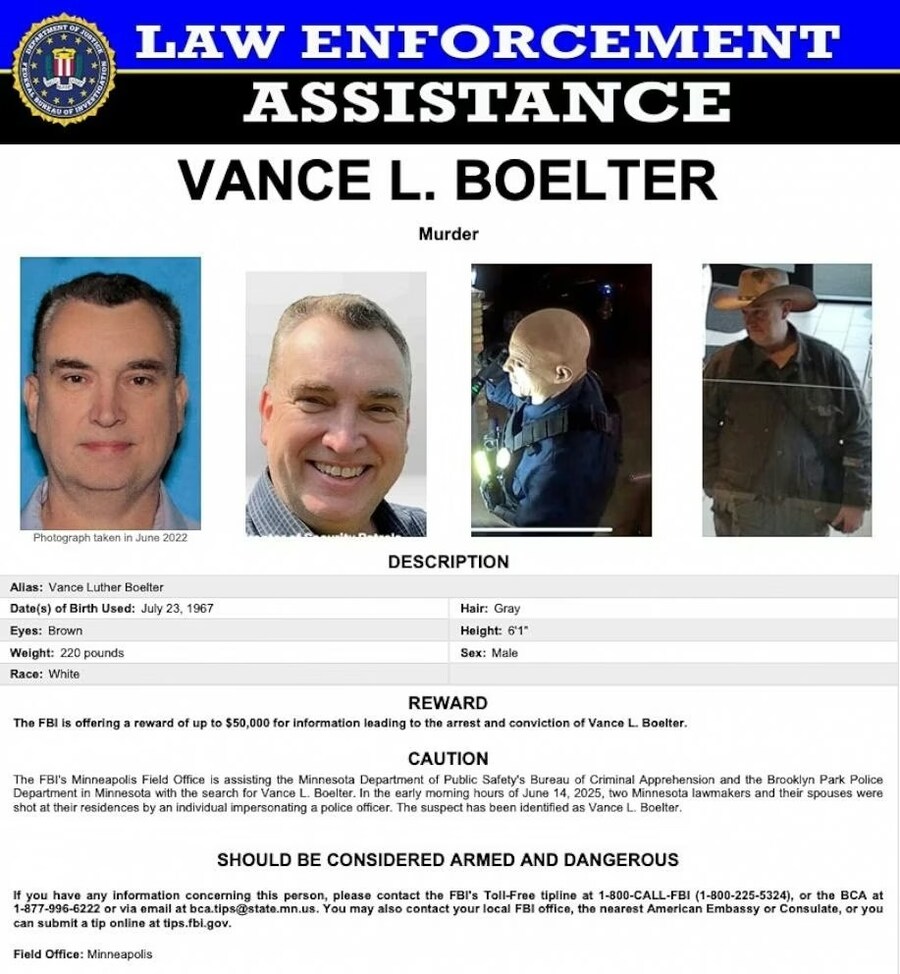 미국 민주당 주 상원, 하원 의원 암살됨_1.jpg