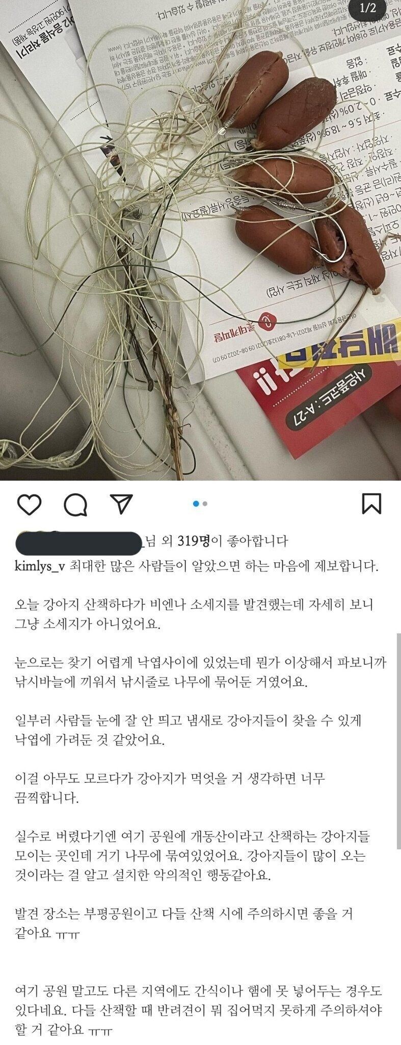 부평공원에서 발견된 소세지_1.jpg